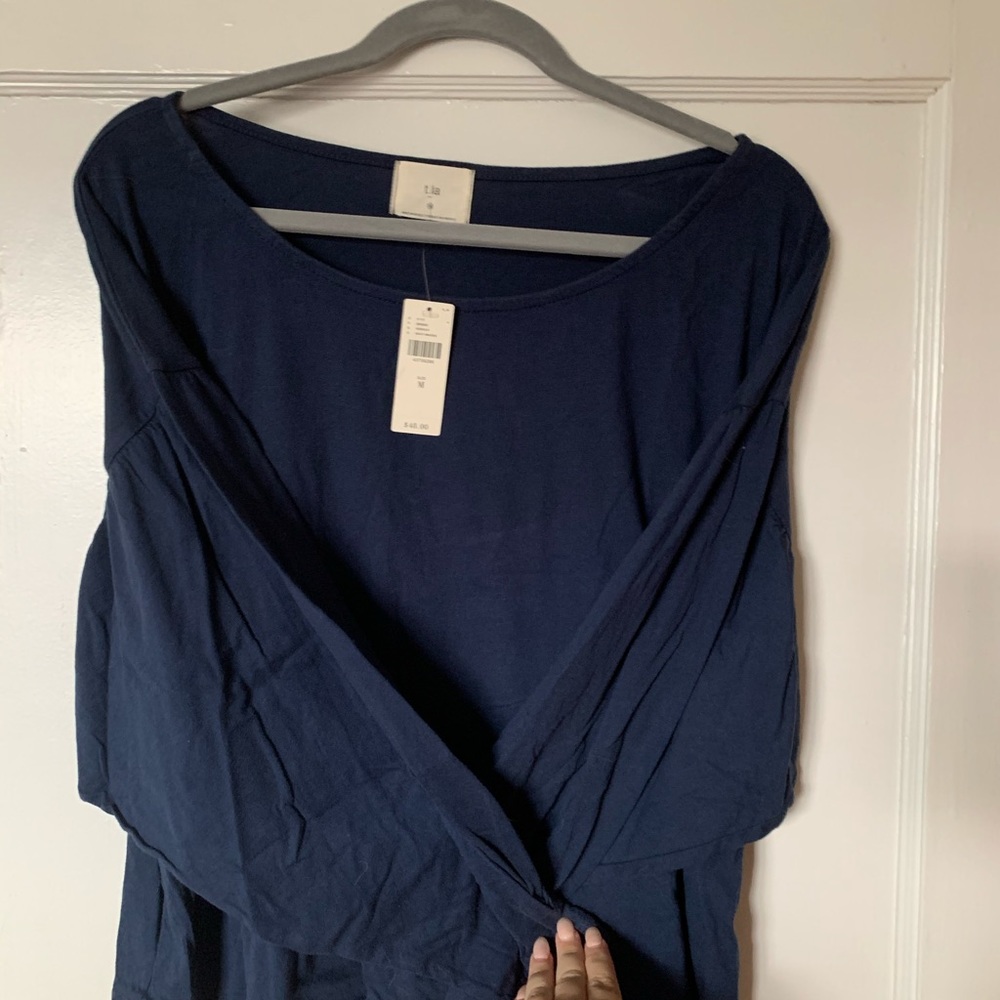 Navy Blue Long-sleeve Tee from Anthropologie